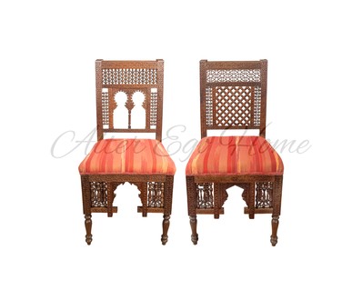 Пара антикварных стульев в мавританском стиле 1870-х гг.